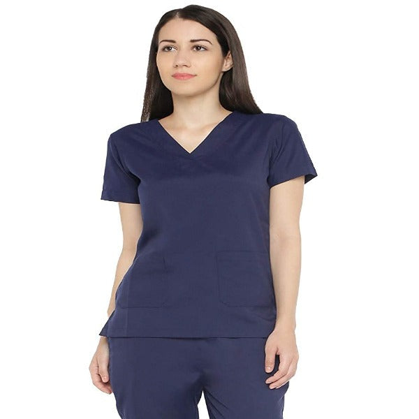 Premium Scrub Suit for Female Doctors Navy Blue