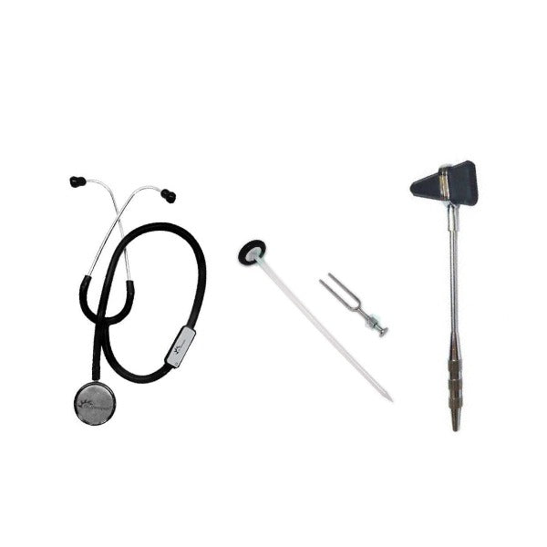 Stethoscope Tuning Fork Percussion and Square Hammer Combo
