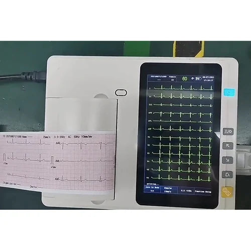 3 channel ecg machine 7 inch touch screen and 5 ecg paper rolls