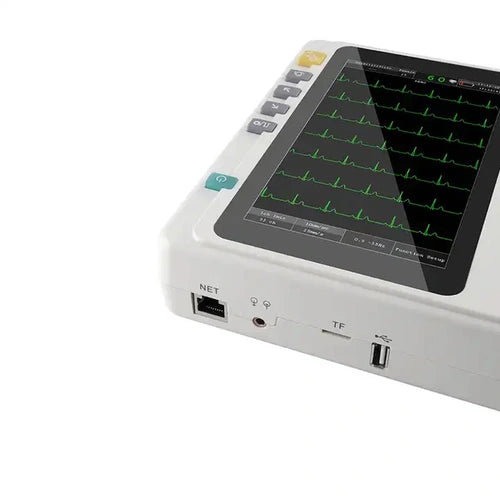 3 channel ecg machine 7 inch touch screen and 5 ecg paper rolls