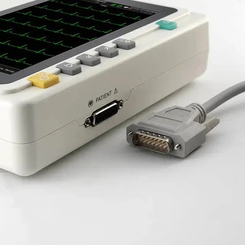 3 channel ecg machine 7 inch touch screen and 5 ecg paper rolls