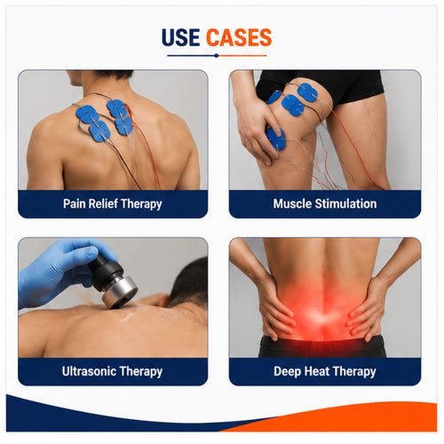 3 in 1 combination therapy device use cases for pain relief muscle stimulation ultrasonic therapy and deep heat therapy
