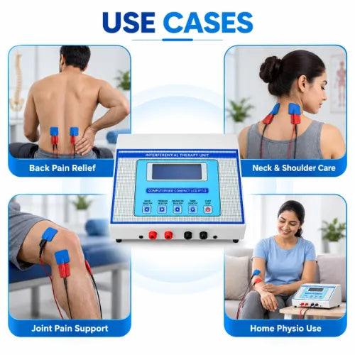 IFT therapy machine use cases for back pain relief, neck and shoulder care, joint pain support and home physiotherapy use
