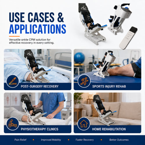 ankle cpm machine use cases for post surgery recovery sports injury rehab physiotherapy clinics and home rehabilitation