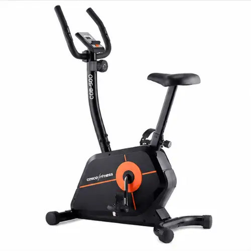 cosco cb-500 upright fitness bike with magnetic resistance, lcd display, adjustable seat and anti-slip pedals