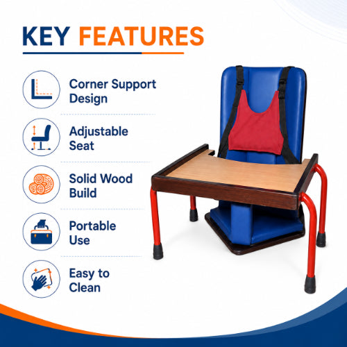 cp corner chair key features with corner support adjustable seat solid wood build and portable design