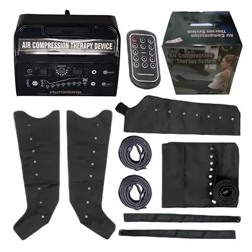 DVT pump 8 chambers air compression therapy device with cuffs and remote
