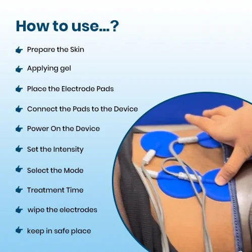 medansh portable tens 2 channel electrotherapy device for pain relief