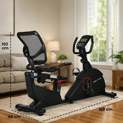 CEB 77 R recumbent bike dimensions 168 x 66 x 102 cm