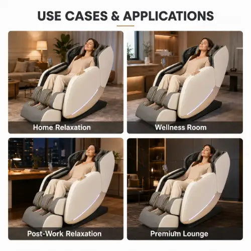 full body massage chair use cases for home relaxation wellness room post work recovery and premium lounge