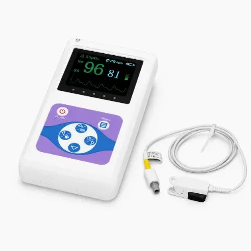 Hand held pulse oximeter with SpO2 probe
