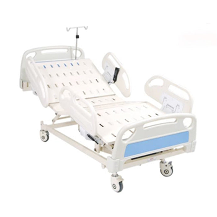 5-function electric ICU hospital bed with ABS panel and railing
