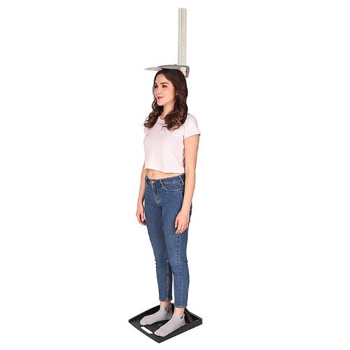 Portable floor-standing stadiometer measuring 20 to 210cm with dual cm and inch scale