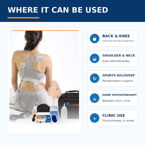 mini tens 2 channel machine for back knee shoulder neck pain therapy home physiotherapy and clinic use