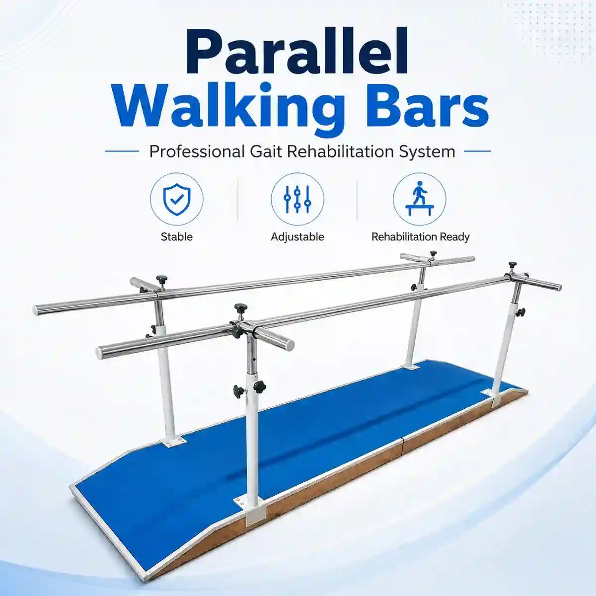 Parallel bar system hospital and institutional rehabilitation promo banner