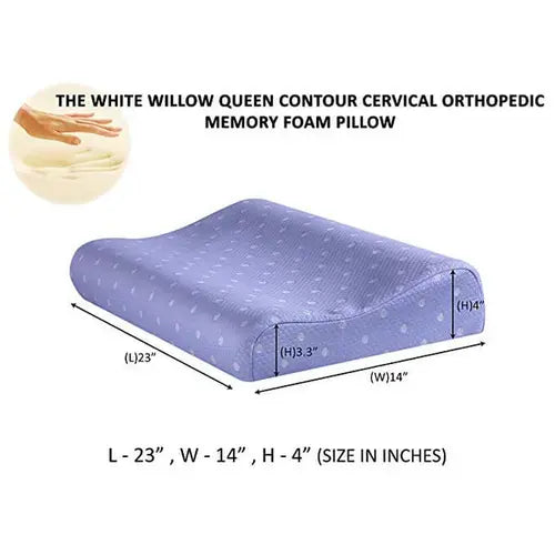 Orthopaedic Memory Foam Contour Neck Support Sleeping Bed Pillow with Removable Cover