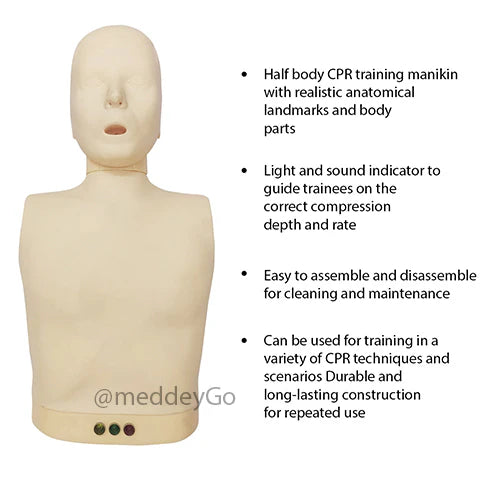 Half Body CPR Training Manikins with Light Sound Indicator