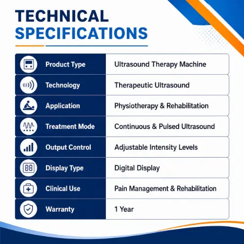 ultrasound therapy machine technical specifications for physiotherapy and rehabilitation