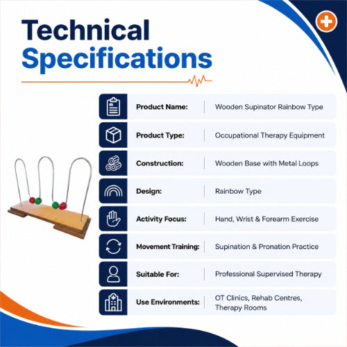 wooden supinator rainbow type technical specifications for hand wrist and forearm exercise