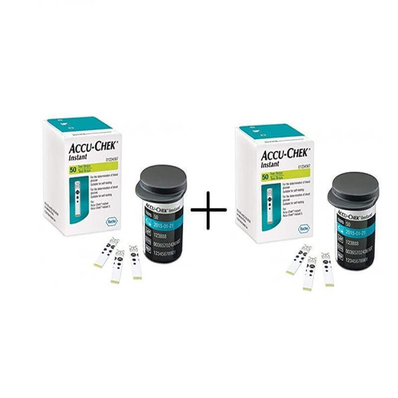 Accu Chek Instant S 100 Test Strips - 2 packs of 50