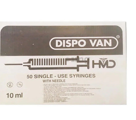 Dispovan 10ml Syringe with Needle (Pack of 50)