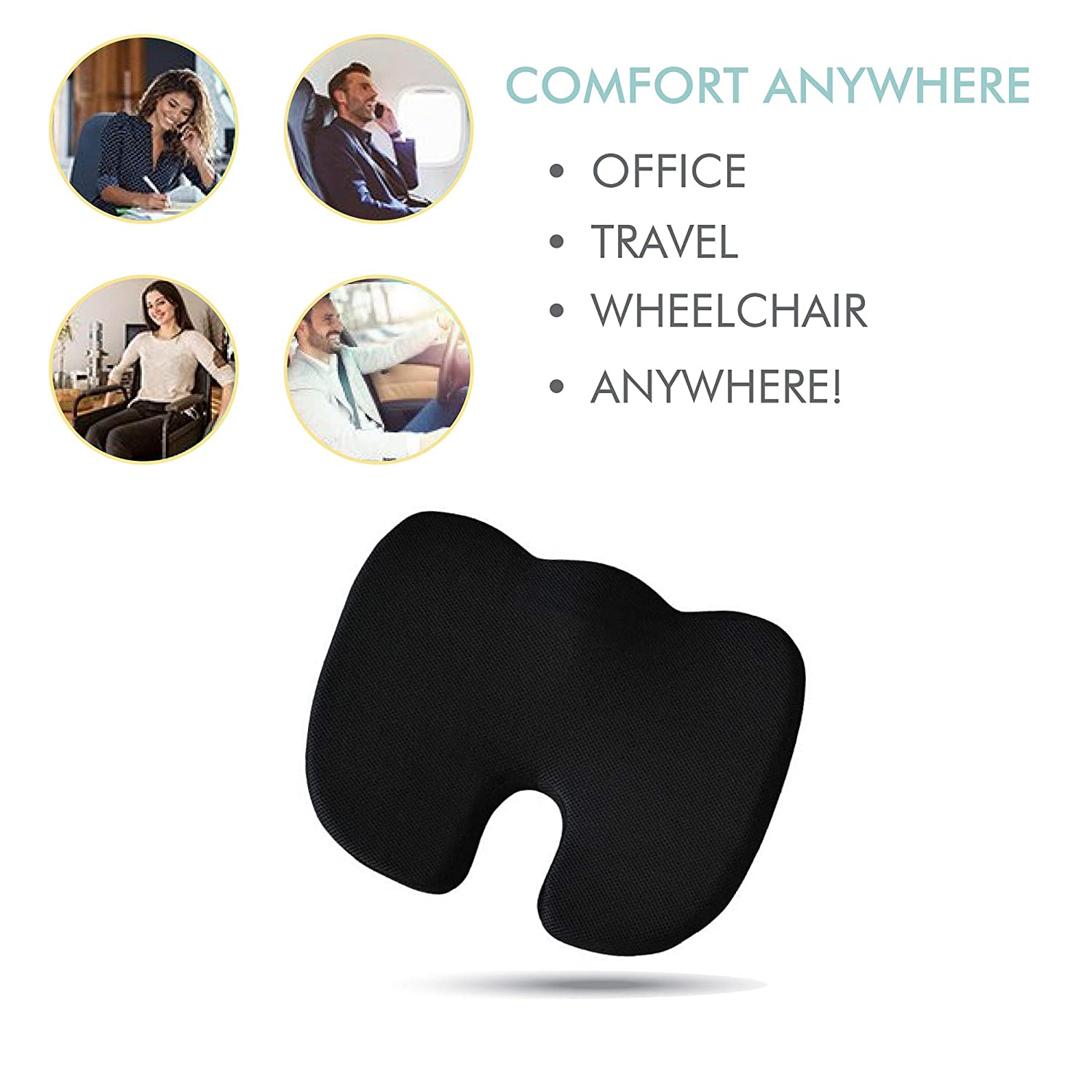 Coccyx Seat Cushion Hard Foam for Tailbone Pain Relief