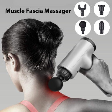 Deep Tissue Percussion Muscle Body Massager Gun with 6-speed, for Pain and Stress Relief with 4 Massage Head