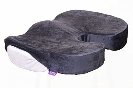 Coccyx Seat Cushion With Memory Foam For Sciatica Tailbone Back Pain Relief