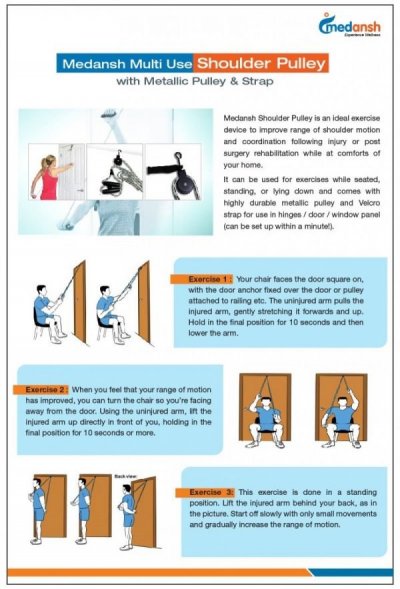 Shoulder Pulley Over Door Exerciser for Quick Setup & Physical Therapy Exercise at Home