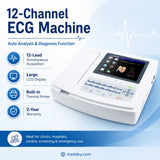 Medansh 12-lead ECG machine with simultaneous 12-channel acquisition and auto diagnosis function for cardiology clinics