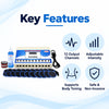 12 channel tens slimming machine key features including 12 output channels, adjustable intensity, body toning support and non-invasive stimulation