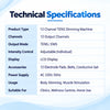 12 channel tens slimming machine technical specifications with tens and ems modes, individual intensity control, lcd display and 12 electrode pads