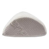 Multiuse half moon pillow for knee and leg support