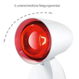 Beurer infrared heat lamp IL11 stand and lamp head close-up