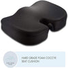 White Willow memory foam coccyx cushion with tailbone cut-out