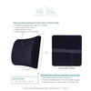 Memory foam lumbar backrest dual use as seat cushion