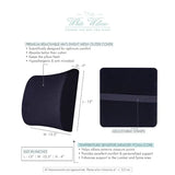 Memory foam lumbar backrest dual use as seat cushion