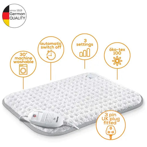 Beurer Super Fluffy Heat Pad with 3 Temperature Settings