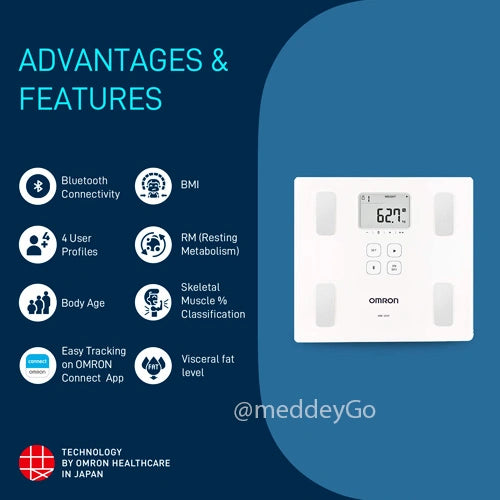 Omron HBF 222T Complete Digital Body Composition Monitor With Bluetooth