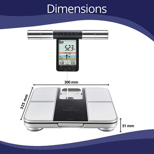 Omron HBF 702T Digital Body Composition Monitor, Silver