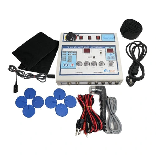 Medansh COMBINATION THERAPY 3 in 1 - TENS 4 Channel Ultrasonic and Deep Heat for Pain management