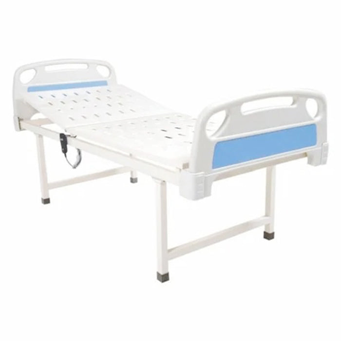 Semi Fowler electric hospital bed with ABS side panels and guardrails