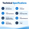 3 channel ecg machine technical specifications with 7 inch touch screen, compact desktop design, user friendly interface and 1 year warranty
