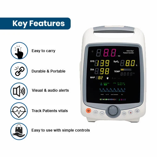 3 para bed side patient monitor