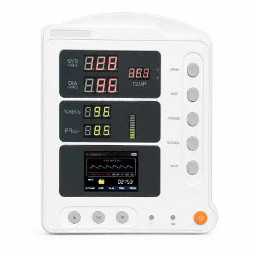3 para bedside patient monitor for nibp spo2 pulse rate and temperature monitoring