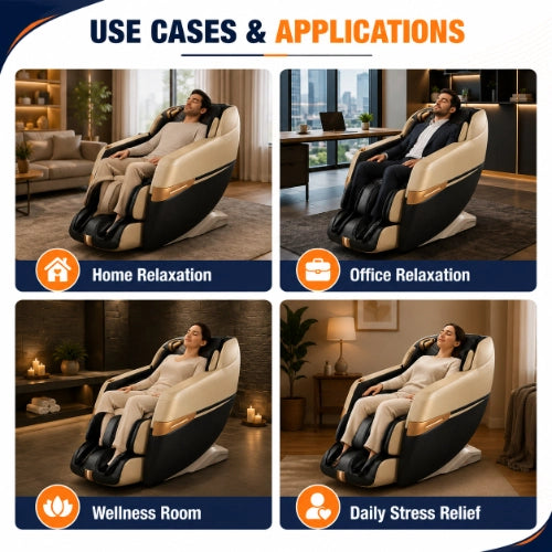 4d massage chair use cases for home relaxation office relaxation wellness room and daily stress relief