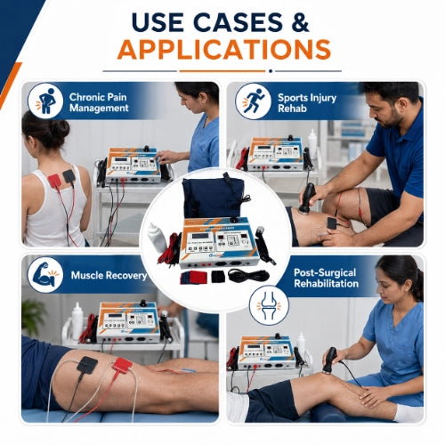 5 in 1 physiotherapy machine use cases for chronic pain management sports injury rehab muscle recovery and post surgical rehabilitation