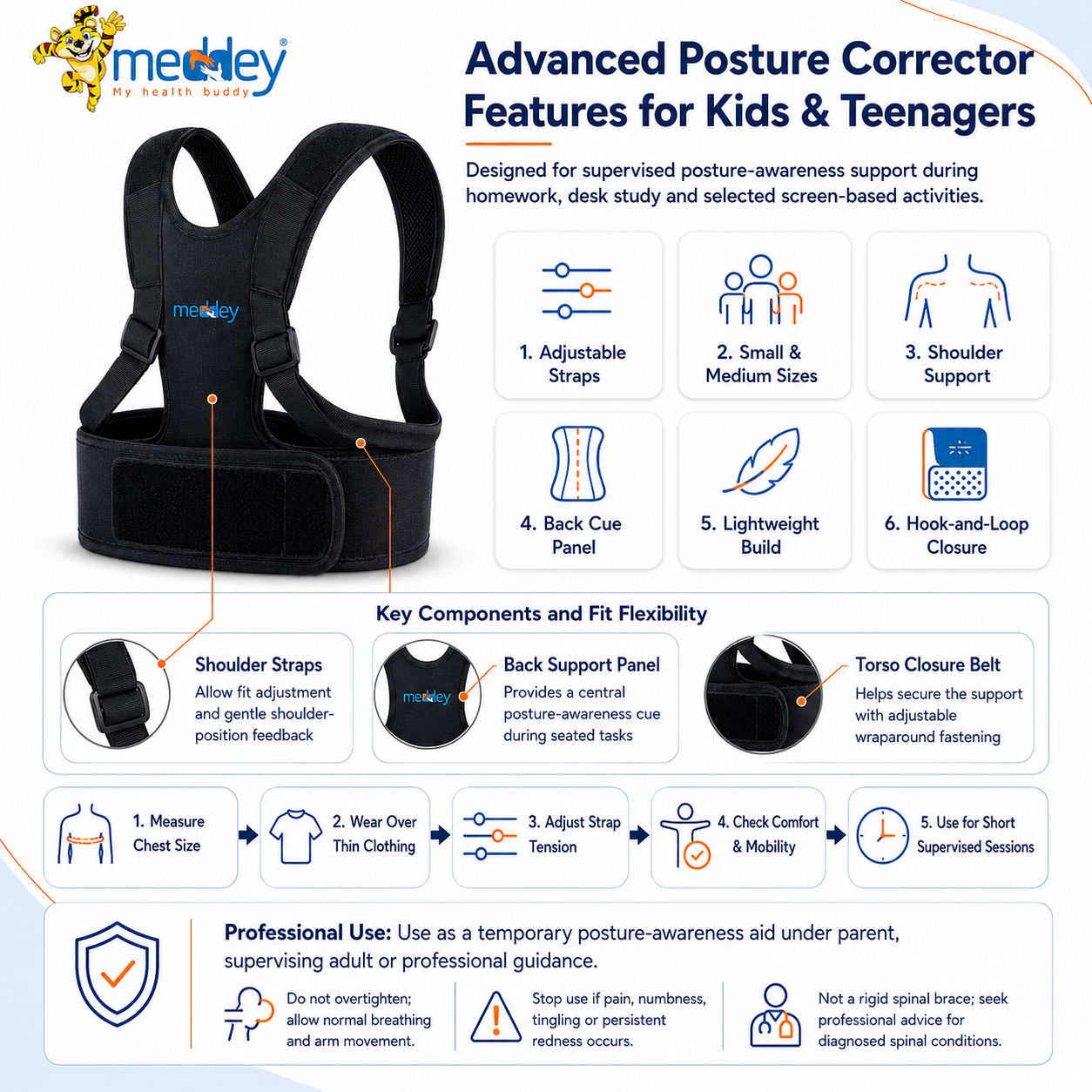 Advanced Posture Corrector Features for Kids & Teenagers