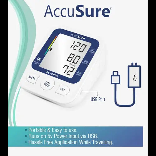 AccuSure AS Extra Large LCD and WHO Approved BP Machine