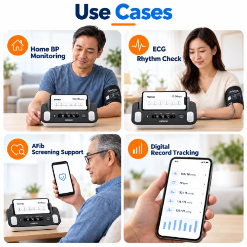 Omron HEM-7530T Blood Pressure Monitor with ECG, AFib & Bluetooth